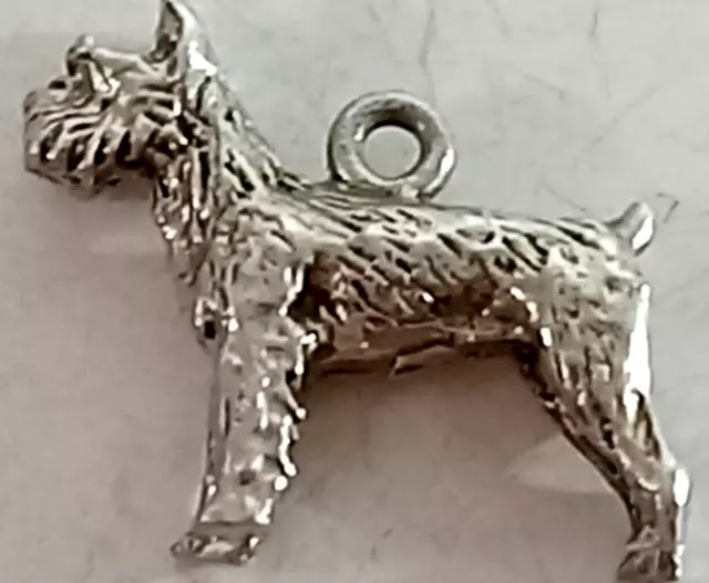 Vintage Sterling Silver SCOTTISH TERRIER DOG #44 Charm for a Bracelet, 4.26g