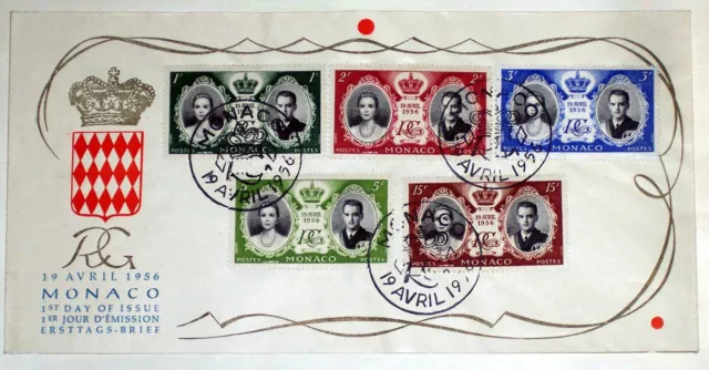 FDC "Hochzeit Fürst Rainier" 1956 + Briefmarken Monaco u. San Marino 1939 - 1964