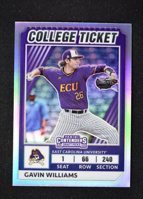 2022 Elite Extra Edition College Tickets Optic Holo #CTO-33 Gavin Williams