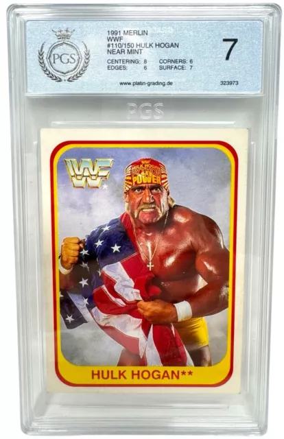 HULK HOGAN WWF WWE Merlin Card 1991 -PGS gegraded no BGS PSA INKgrafix Toys A241