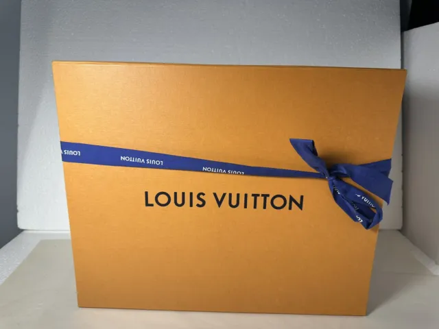 Gift Set! AUTHENTIC LOUIS VUITTON Gift Storage Empty Box  11.75x10.5x5.5" Ribbon