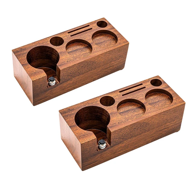 Support De Doseur De Café En Fer - Rangement Pour Porte-filtre 51/54 Mm, Station De Bourrage Compacte 23x14.7x29.2 Cm