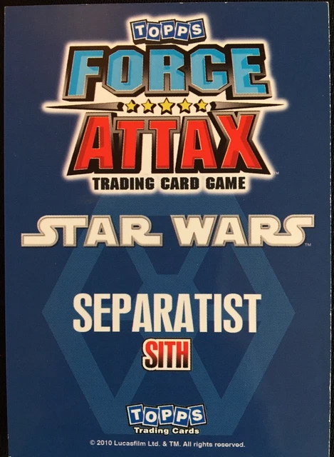 Star Wars Force Attax General Grievous FORCE ATTAX CARD General Grievous, Sith, Star Card, No. 165, Mint £1.06