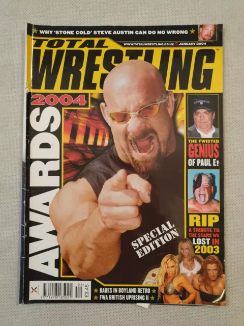 Total Wrestling Magazine January 2004 WWF WWE Vintage Wrestling Steve Austin