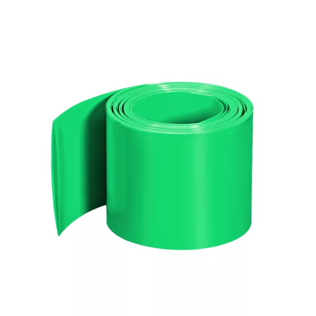 PVC Heat Shrink Tube 60mm Flat Width Wrap for Three 18650 5m Green