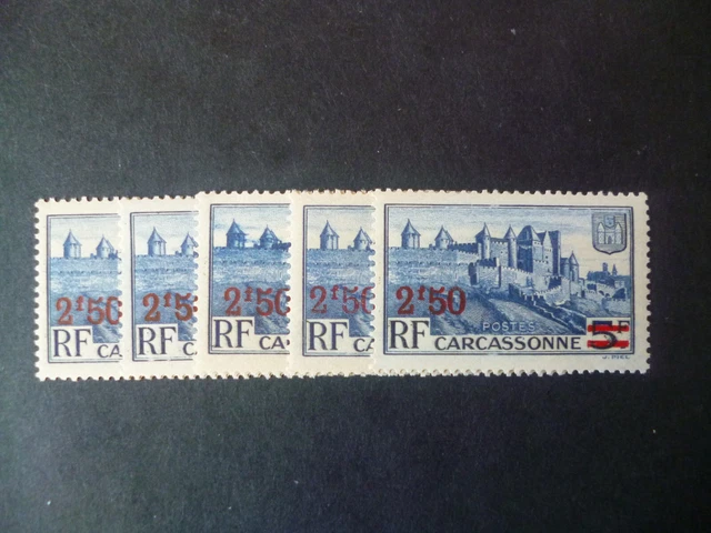 Tp France Neuf **  1941  N° 490 Lot De Cinq  Cote 3 €