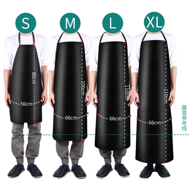 Kitchen Supplies Apron PVC Leather Soft For Work Heavy Duty Waterproof