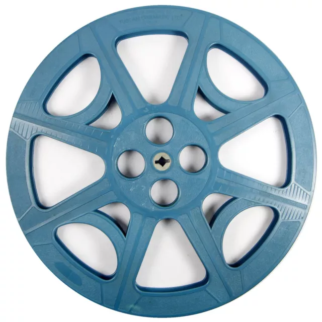 Carrete de película de cine grande de 16 mm 1600 ft carrete de recogida de 14" azul
