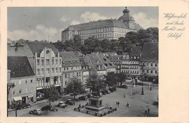 Weißenfels a./d. Saale Markt mit Schloß Feldpostkarte AK 1941