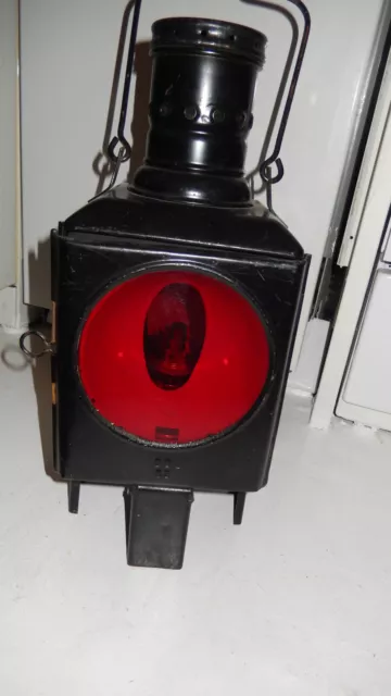 Alte Zugschlussleuchte Eisenbahnlampe DB 82 Bahnlampe Petroleum Signallampe