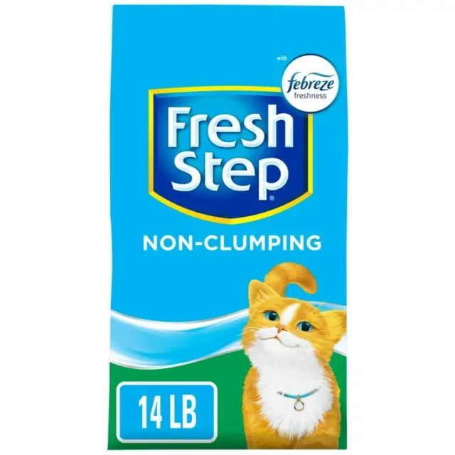 14 lb. Non-Clumping Cat Litter Fresh Step Premium Scented Litter with Febreze
