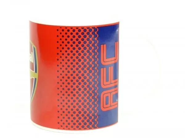 Arsenal FC Red Blue Fade Design Football Fan Gift Boxed Mug Cup Badge Official