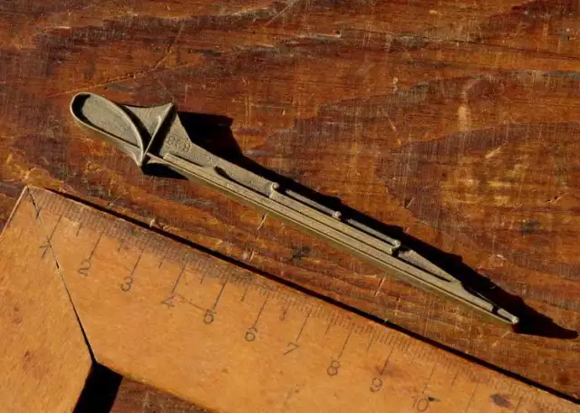 Linie Messingornament Buchbinden Prägen Prägestempel Leder Buchbinder Leder rar.