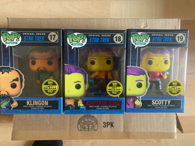 Funko Pop! Star Trek Captain Kirk, Scotty & Klingon Set. 1/1967