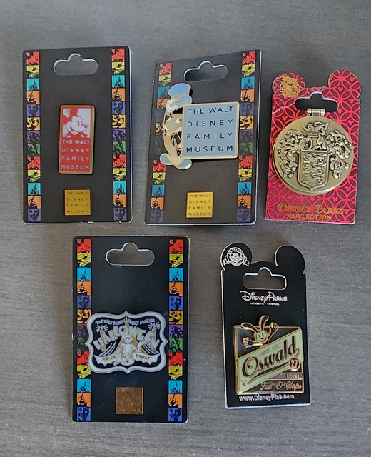 DISNEY PINS Lot of 5 Walt Disney Museum/Disneyland BundleHard to
