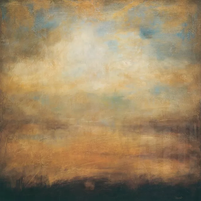 36W"x36H" POSTA DEL SOL by WANI PASION - WARM ABSTRACT CLOUDS HAZE ART TO CANVAS