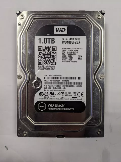 Disque dur Western Digital  SATA 3.5 1 To WD1003FZEX WD Black Performance 64 Mb