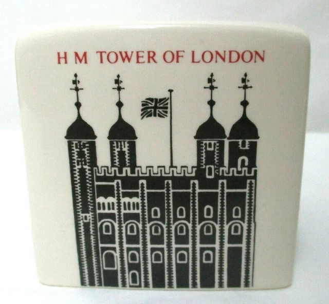 Mason's Vintage H M Tower of London Square Ceramic Bank England Ironstone
