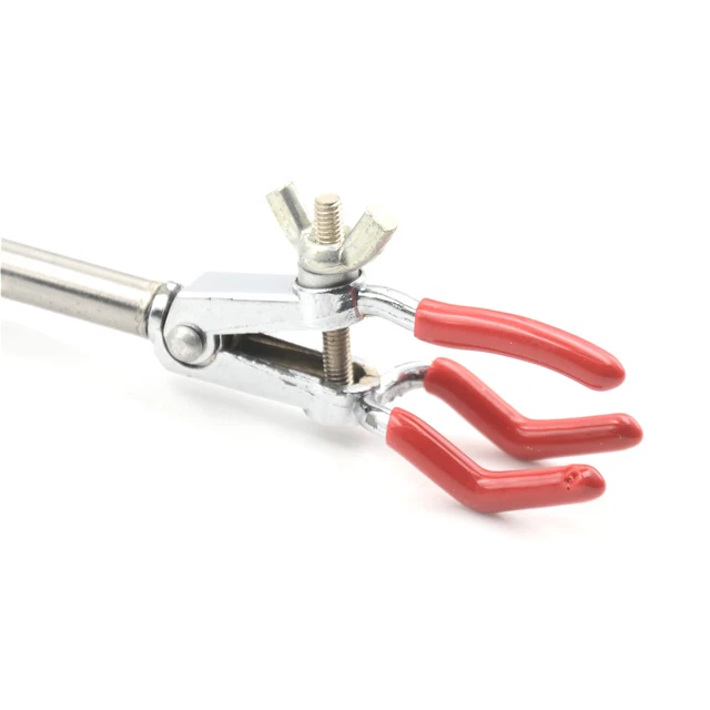 3 Finger, Vinyl Coated Extension Clamp On Stainless Steel Rod - 3.4