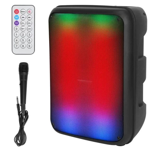 Wireless Party Speaker Colorful Lights DJ PA System TWS Function FM Radio 2022
