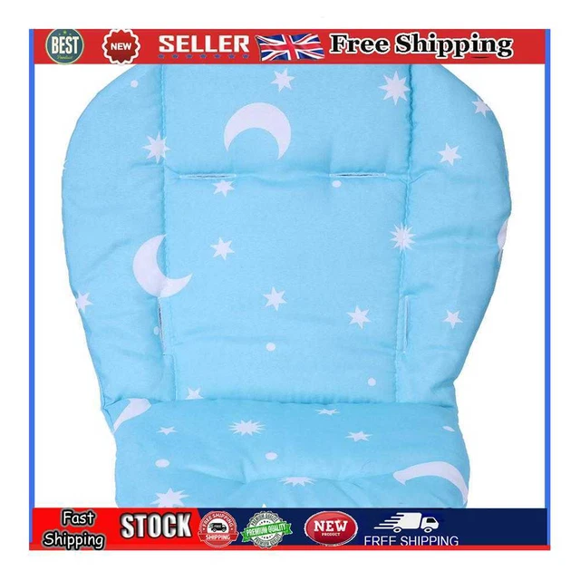 Cochecito de bebé con estampado de cojín grueso almohadilla de algodón (azul)