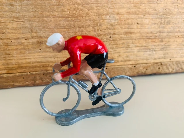 Figurine Cycliste Quiralu En Métal - Coureur Tour De France Vintage - Jouet Miniature Occasion