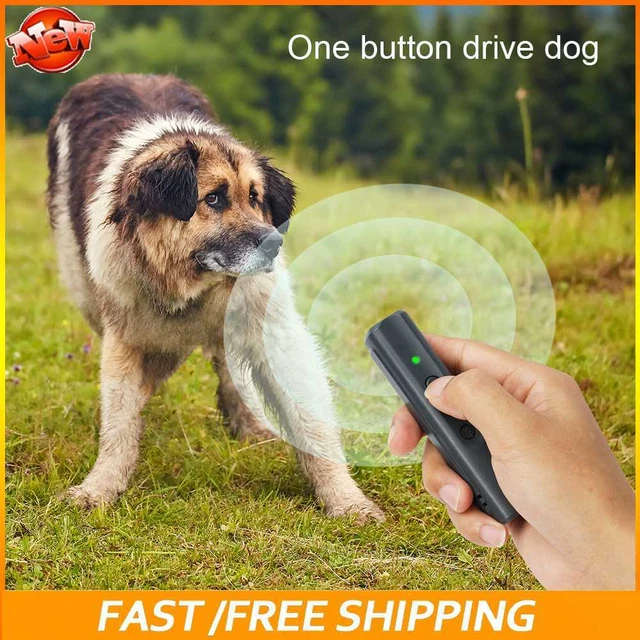 Nuevo Repelente Ultrasónico para Perros Portátil con Linterna LED Portátil para Interior Exterior