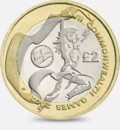 2002 England Commonwealth Games £2 Circulated Coin