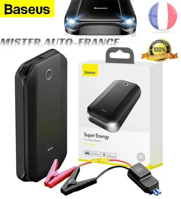Baseus Booster Batterie Portable 8000mAh ★Démarreur de Voiture Jump Starter LED+ 2