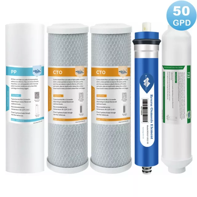 50 GPD RO Water Filter Replacement for APEC 5/6/7 Stage Reverse Osmosis System