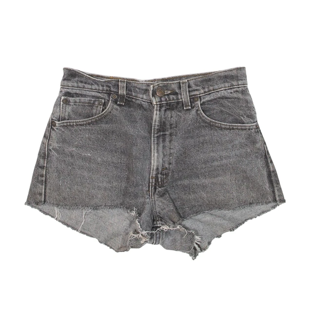 LEVI'S 550 pantaloncini denim tagliati grigi normali donna S W29
