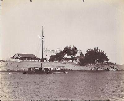 Egypte Canal de Suez Histoire Travaux élargissement Vintage Albumine ca 1895