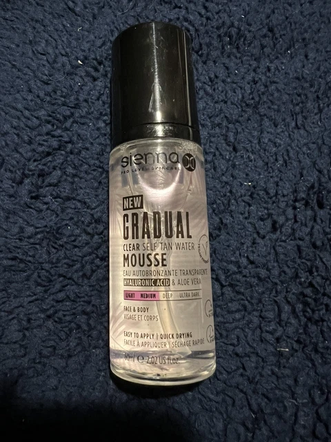 New Gradual Clear Self Tan Water Mousse Light Medium 60ml by Sienna X Freepost