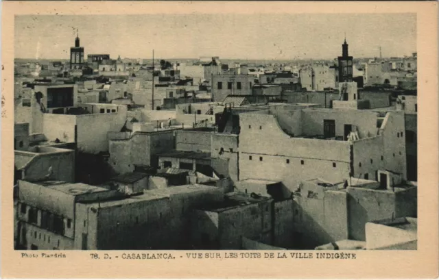 CPA AK MAROC CASABLANCA Vue sur les toits de la ville indigene Flandrin (37671)
