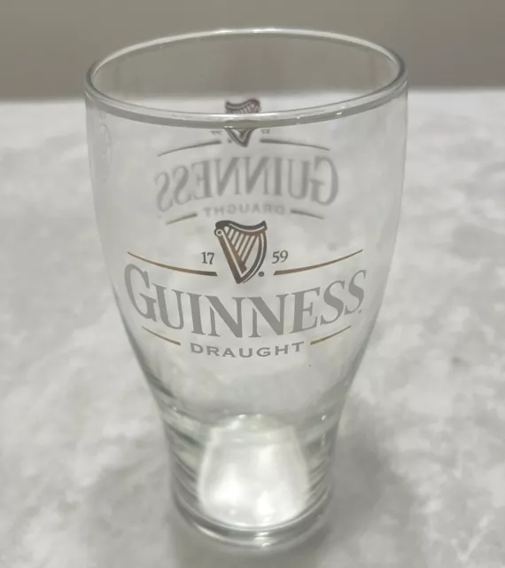 Guinness Draught Beer Irish 1759 16oz. Tulip Shape Pint Beer Glass Harp Logo