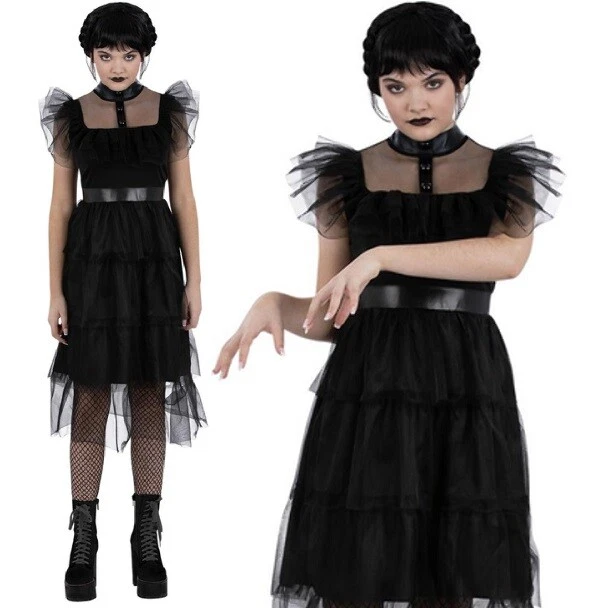 Robe De Vampire Pour Fille – Style Gothique Victorien Noir Et Rouge – Parfaite Pour Halloween Et Carnaval - 6