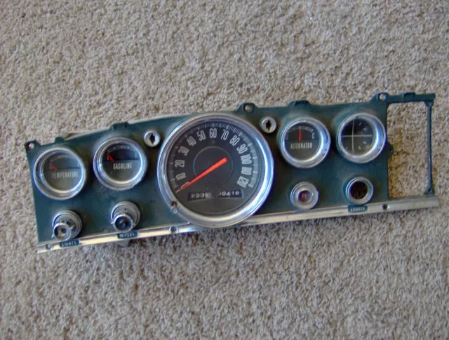 1963 63 Chrysler New Yorker dash gauges cluster speedometer fuel temp alternator