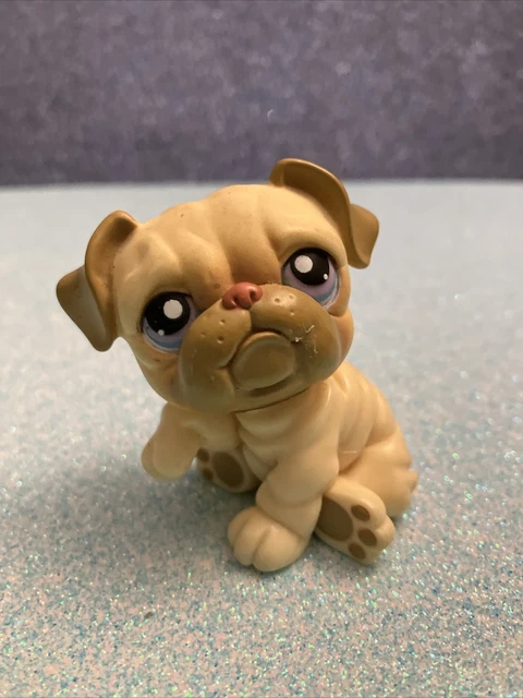 Figurine Littlest Pet Shop - Chien Bouledogue N°135 - Occasion, Par Hasbro