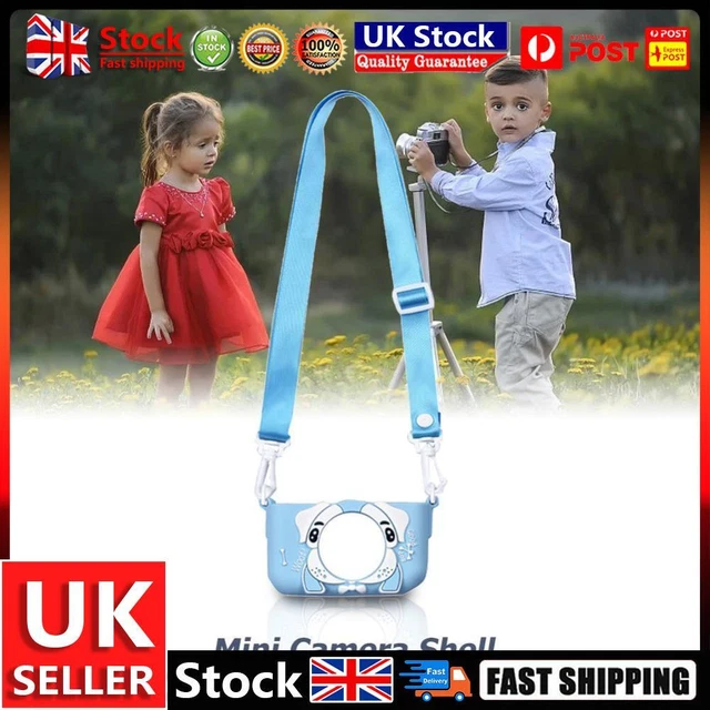 Portable Mini Cartoon Camera Cover Adjustable Silicone Shell (Blue Dog) UK