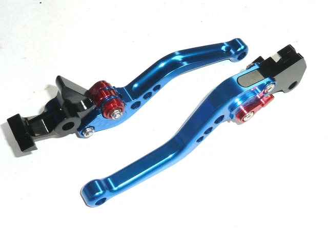 Leviers Courts Frein Et Embrayage Pour Suzuki GSX-S 125/150 (2020-2024) - Alliage Aluminium CNC, 6 Réglages, Bleu