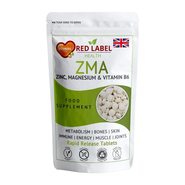 ZMA ZINC MAGNESIUM Vitamin B6 200 Tablets Boost Better Sleep UK £5.49