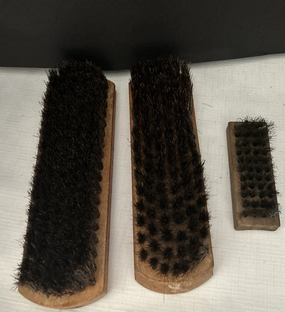 Lot Of 3 Vintage SHOE SHINE POLISH Brushes Dyanshine The Lighthouse and Empire