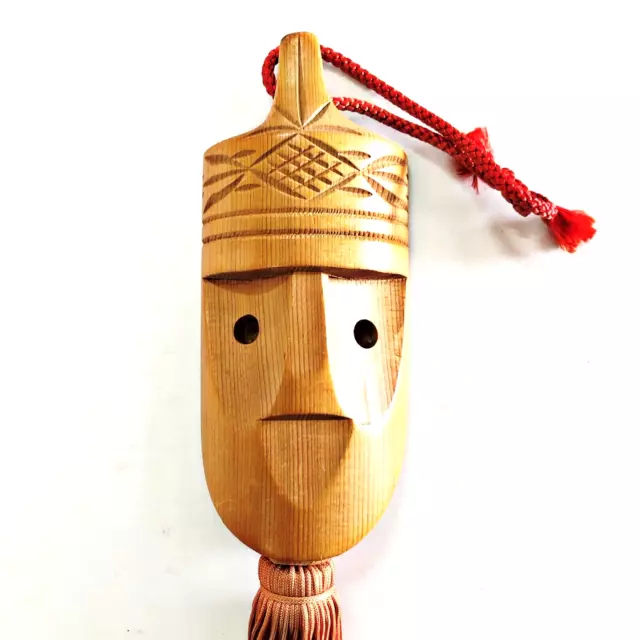 God Of Happiness Legend Inankuru Kamui Wood Carving Hokkaido Ainu Folk Craft H3