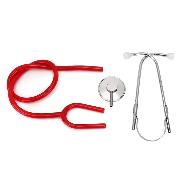 Red Professional Single Head Stethoscope Aluminium Alloy Heart Lung Detectio Hoi
