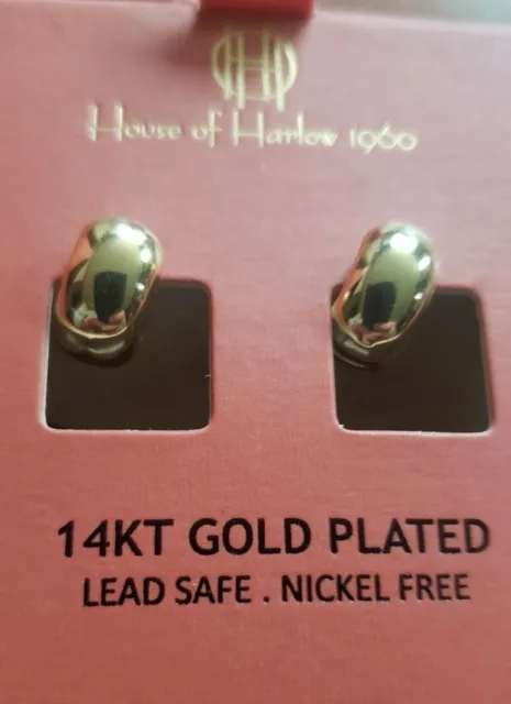 New House of Harlow 1960 14kt Gold Plated Earrings