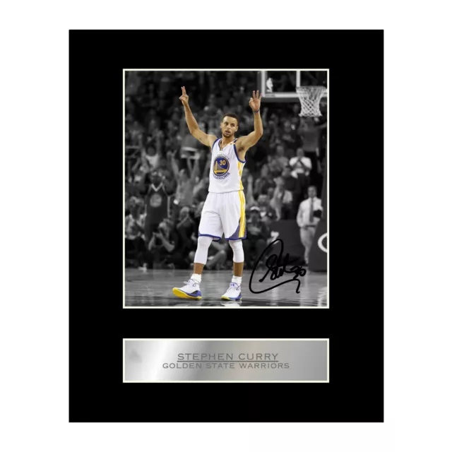 Stephen Curry Signed Mounted Photo Display Golden State Warriors