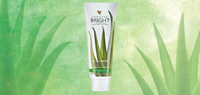 Paquete de 2 gel dental sin flúor de aloe vera brillante para cuidado oral Forever Living 130 gm 3