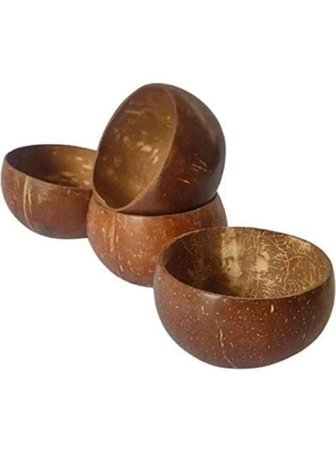 Bol De Noix De Coco, Bol En Bois Fait Main, Bol En Bois Rond Naturel Laqué Brillant Incrusté De Coquille D'œuf Décoratif, Or Violet, H068