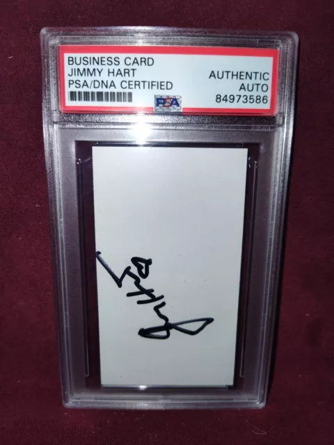 Jimmy Hart Mouth Of The South Hand Signed Auto Business Card Psa