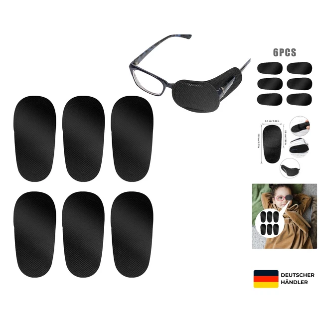 Amblyopie Augenklappen Für Kinder – Weiche, Atmungsaktive Maske Für Brillen (2 Stück, Waschbar)